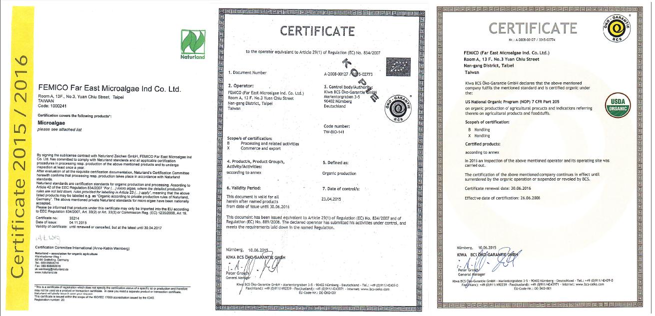 Produtor orgânico certificado Naturland / UE e USDA-NOP.
